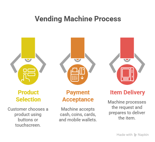 Vending Machine Process Info Graphic